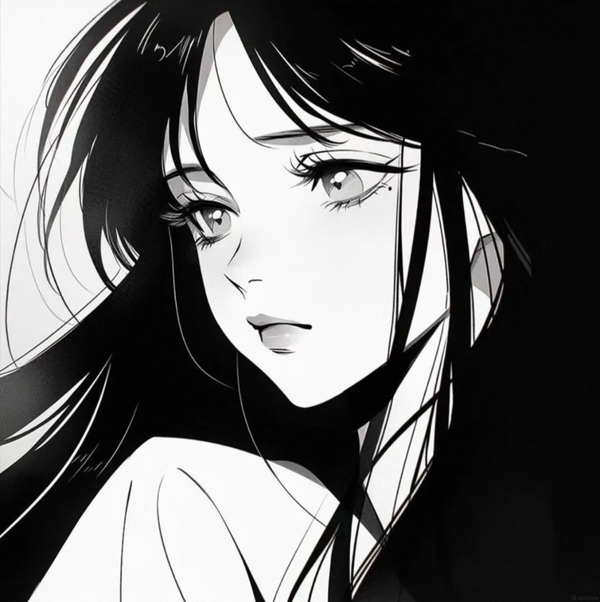 ảnh anime đen trắng 12