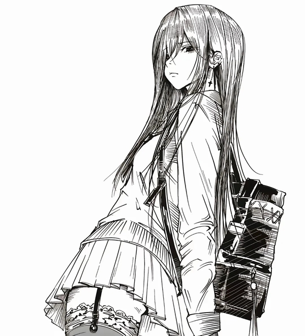 ảnh anime đen trắng 23