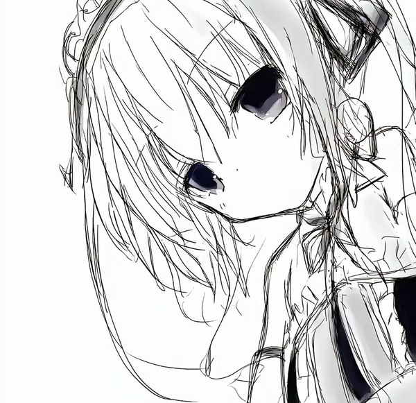 ảnh anime đen trắng 25