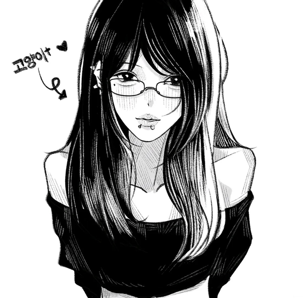 ảnh anime đen trắng 27