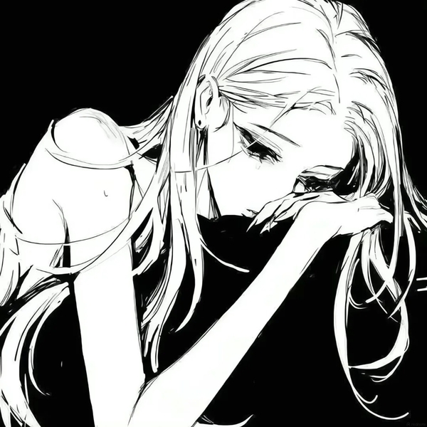 ảnh anime đen trắng 39