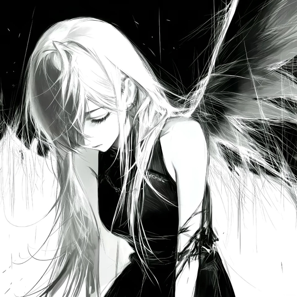 ảnh anime đen trắng 41