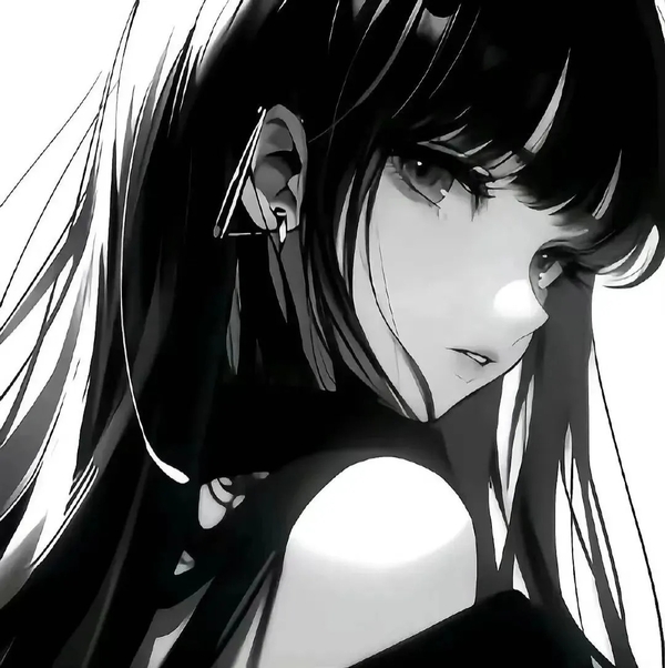 ảnh anime đen trắng 9