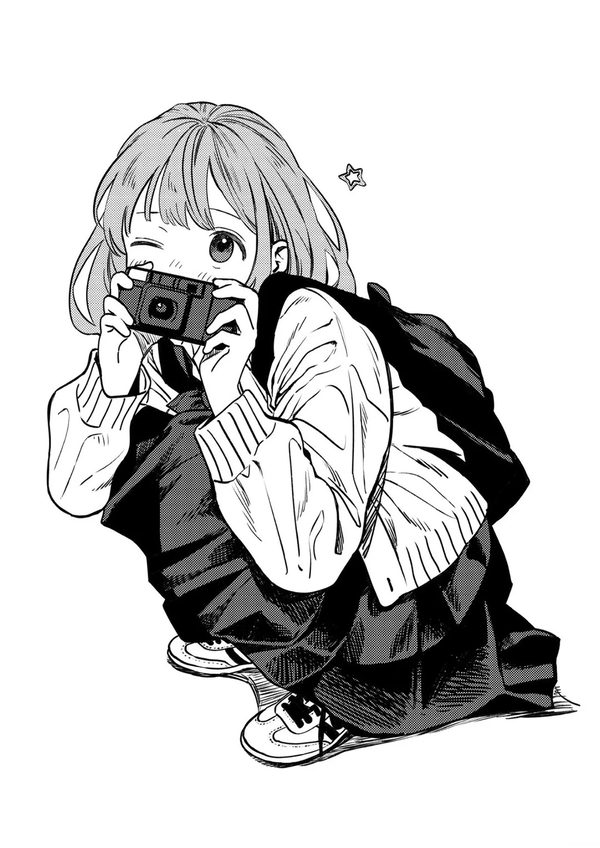 ảnh anime trắng đen 1
