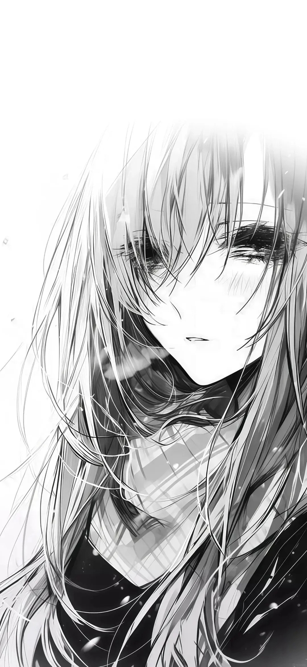 ảnh anime trắng đen 2