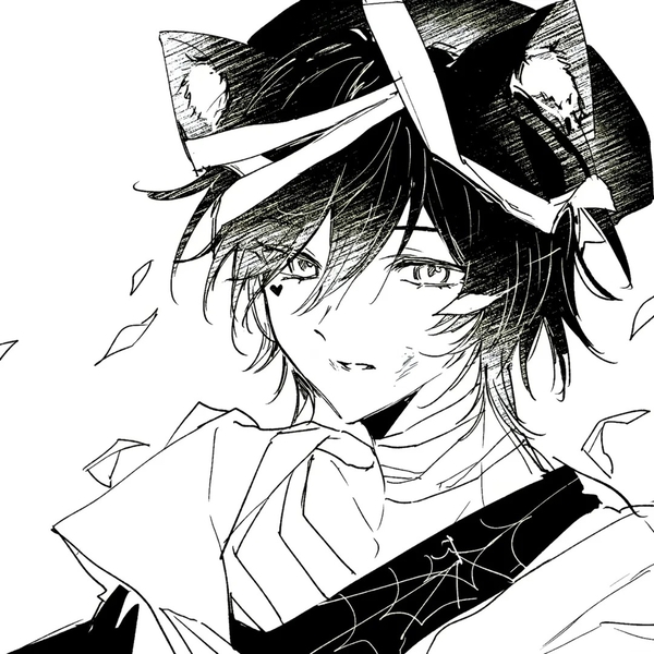 ảnh anime trắng đen 24
