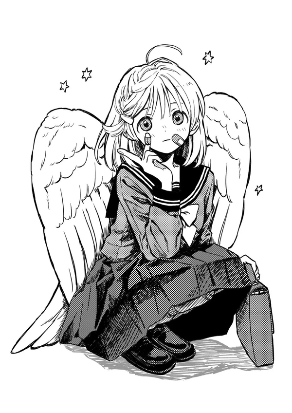 ảnh anime trắng đen 3
