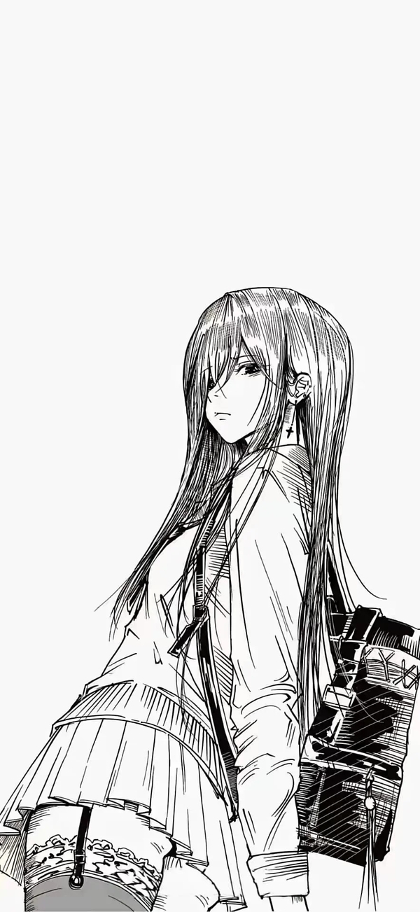 ảnh anime trắng đen 39