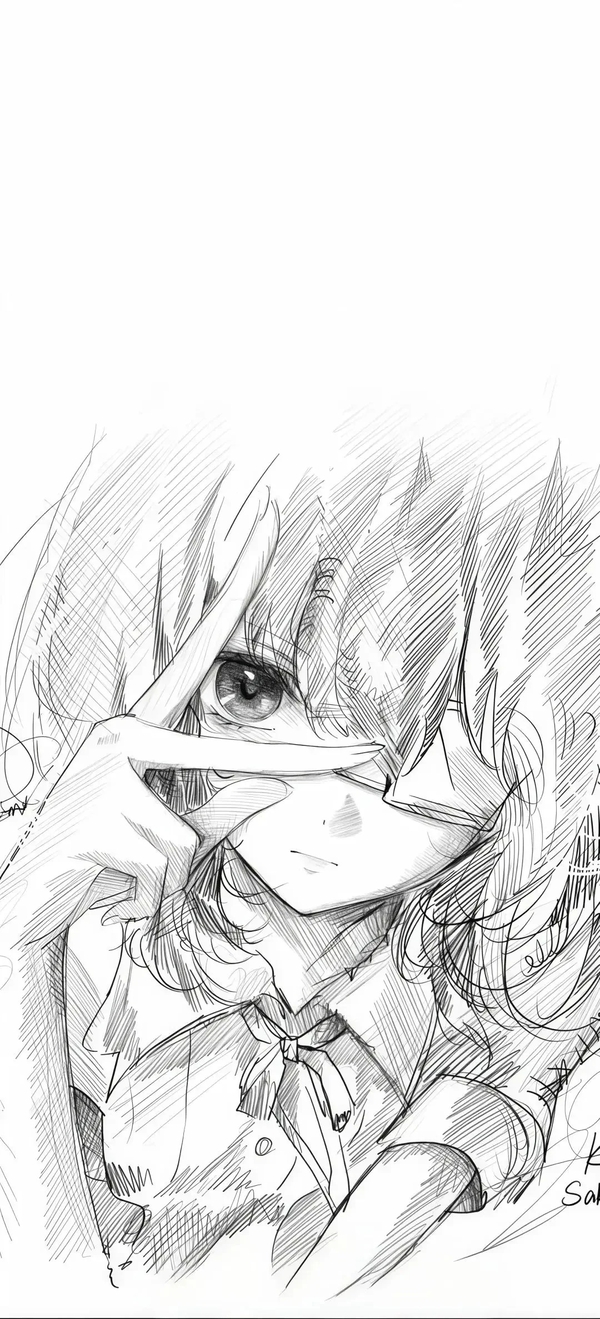 ảnh anime trắng đen 4