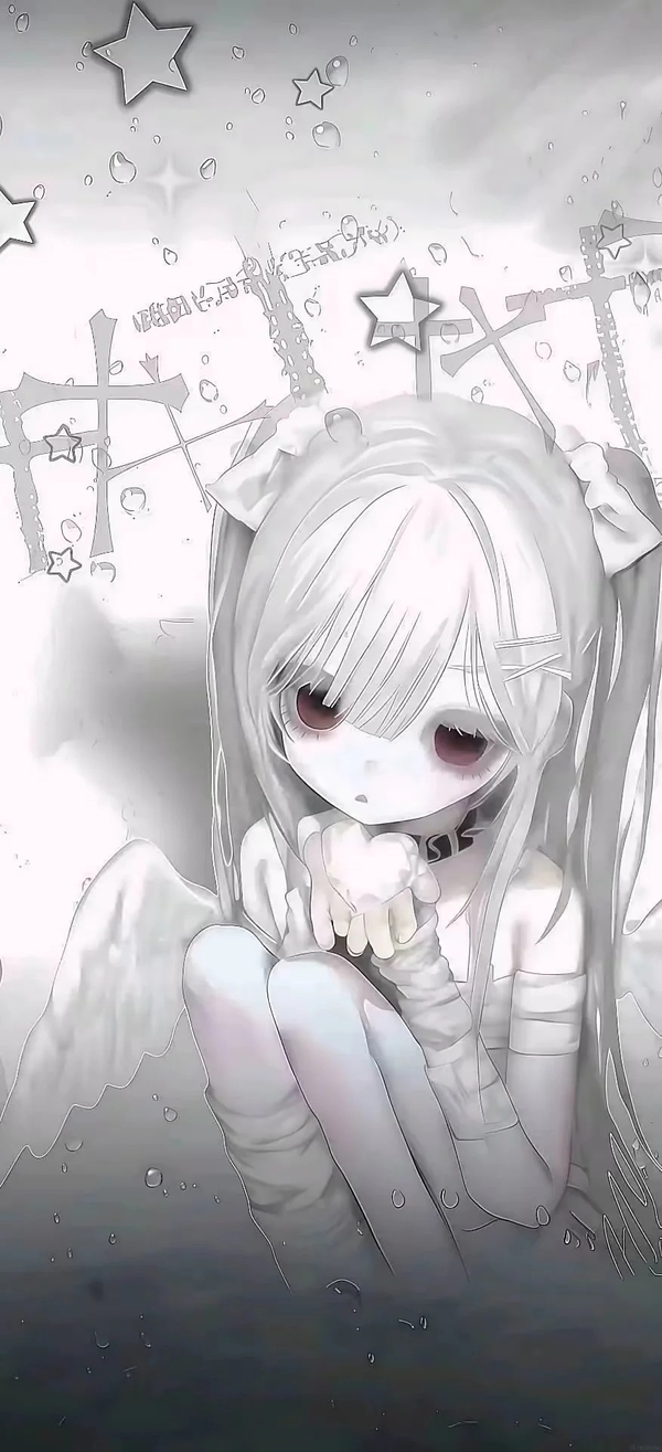 ảnh anime trắng đen 41