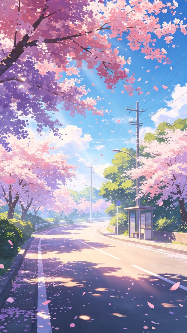 phong cảnh anime chill